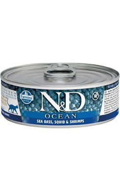 N & D CAT OCEAN Adult Tuna & Squid & Shrimps 80g