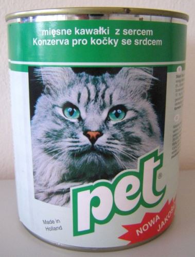 Pet Katze masové kocky so srdcom pre mačky 855g