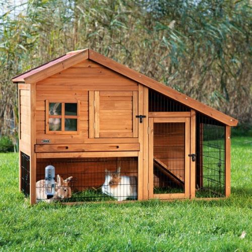 Natura drevený dom s výbehom pre králiky 151x107x80 cm