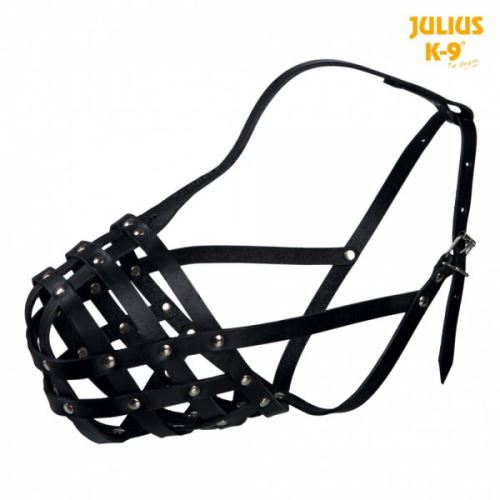 Julius-K9 náhubok hovädzej kože XL čierny
