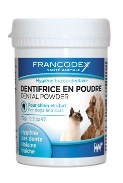 Francodex Púder dentálnej pes, mačka 70g