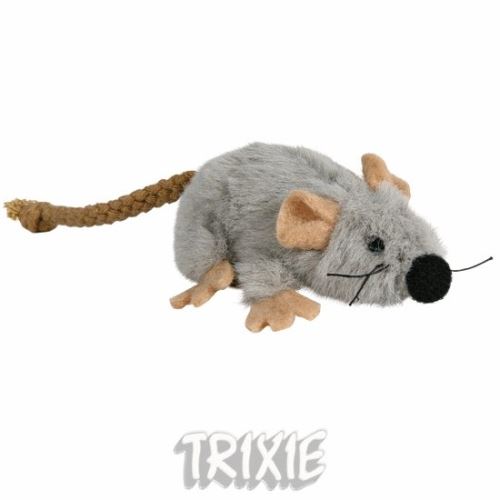 Plyšová myška sivá s catnipom 7 cm