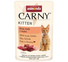 Carny Kitten 85 g hovädzie, teľacie + kuracie, kapsička pre mačiatka