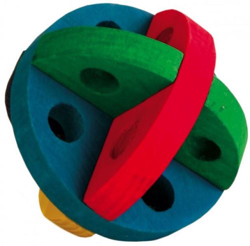 Drevený farebný loptičku na hranie a maškrty 8 cm