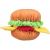 BURGER, plyšový hamburger so zvukom, 13cm