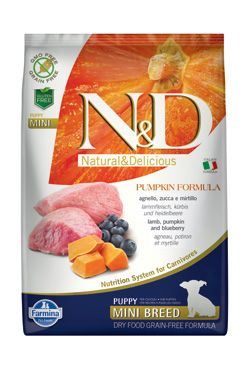 N & D GF Pumpkin DOG Puppy Mini Lamb & Blueberry 7kg