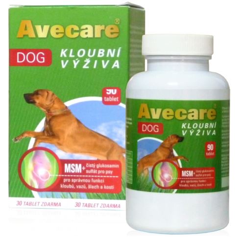 AVECAR Dog kĺbová výživa MSM + glukozamín 90tbl pes
