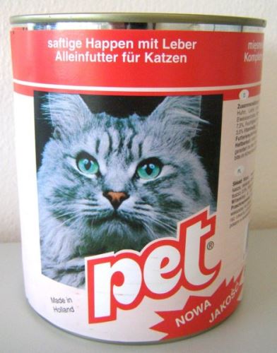 Pet Katze masové kocky s pečeňou pre mačky 855g
