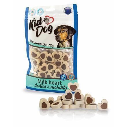 KIDDOG dentálnej mliečna srdiečka 80 g