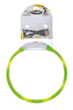 Obojok LED s USB dobíjaním 40cm zelený IMAC
