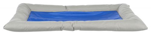 Chladiace obdĺžnikový pelech Cool Dreamer s okrajom 90x55 cm šedo / modrý