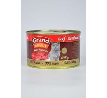 GRAND konzerva Superpremium mačka hovädzie 405g