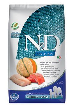 N & D OCEAN DOG Adult M / L Salmon & Cod & Melon 2,5kg
