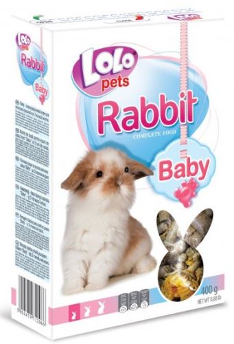 Lolo BABY kompl. krmivo pre králiky do 3 mes. 400g krabička