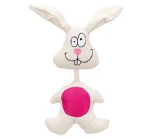 Látkový králik biely s ružovým bruškom 29 cm