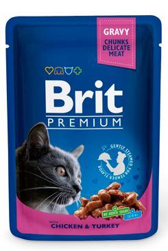 Brit Premium Cat vrecko with Chicken & Turkey 100g