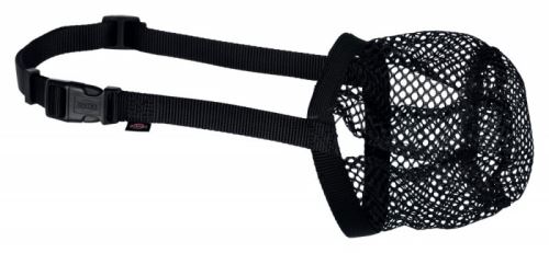 Ochranný náhubek polyester síťka M-L černý, 27 cm/22-46 cm