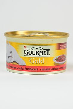 Gourmet Gold konz. mačka hov.a kurča v rajč.om.85g