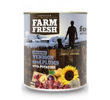 Farm Fresh Dog Venision &amp; Plums + Potatoes konzerva 800g