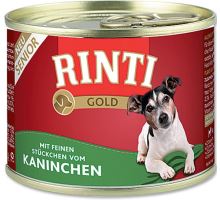 Rinti Dog Gold konzerva senior králik 185g