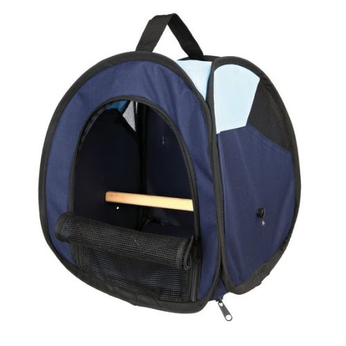 Transportná taška s bidielka pre vtáky tm / sv.modrá 27x32x27cm