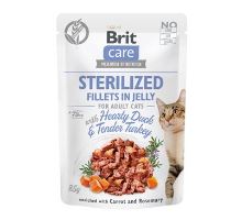 Brit Care Cat Fillets in Jelly Steril Duck &amp; Turkey 85g