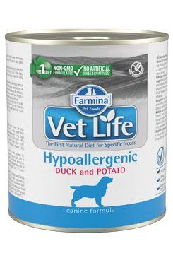 Vet Life Natural Dog konz. Hypoaller Duck & Potato 300g