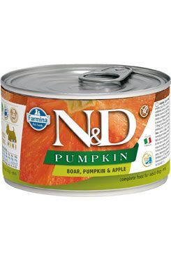 N & D DOG PUMPKIN Adult Boar & Apple Mini 140g