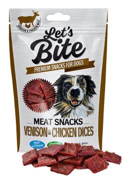 Brit Let 's Bite Meat Snacks Venison & Chicken Dices 80g