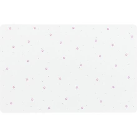 Prestieranie pod misky PAW Print, 44 x 28 cm, biela / ružové ťapky