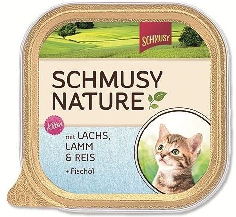 Schmusy Cat Nature Menu vanička Junior losos + jahňa 100g