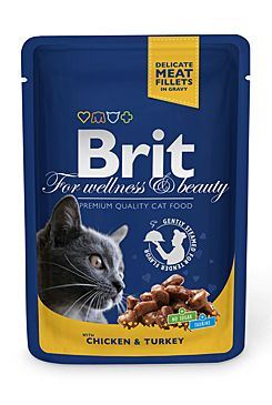 Brit Premium Cat vrecko with Chicken & Turkey 100g