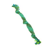Hračka pes BUSTER Pískací lano, modrá / zelená, 58cm, L