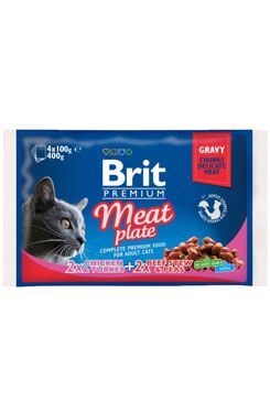 Brit Premium Cat vrecko Meat Plate 400g (4x100g)