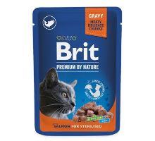 Brit Premium Cat vrecko Salmon for Sterilised 100g