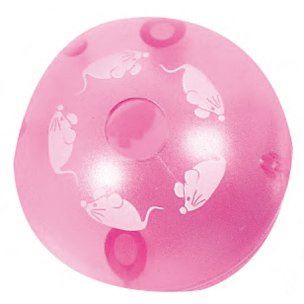 Karlie-Flamingo Hračka míček s Catnipem - možnost plnění pamlsky 5,5cm