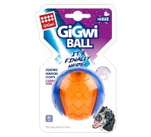 Hračka pes GiGwi Ball loptička M transparentné modro / oran