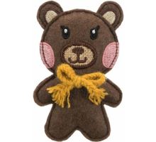 BEAR - medveď, šuštiace hračka pre mačky s katnipem, 10cm, plsť