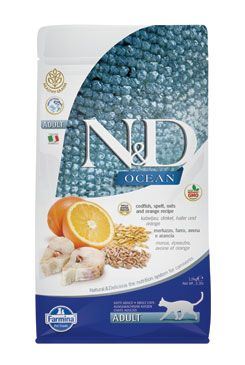 N&D OCEAN CAT LG Adult Codfish & Orange 2 balenia 10kg