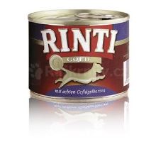 Rinti Dog Gold konzerva hydinové srdiečka 185g