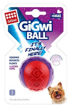 Hračka pes GiGwi Ball loptička S červeno / purpurový