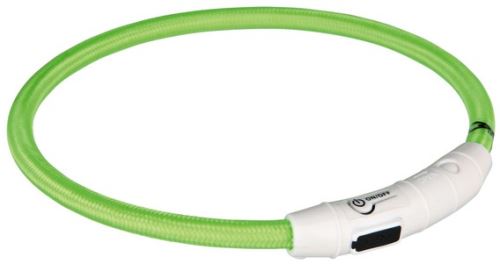 Svietiace krúžok USB na krk (zelená) M - L 45 cm