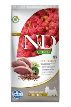 N & D Quinoa DOG Neutered Duck & Broccoli & Asp. mini 7kg