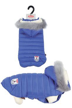 Oblek prešívaná bunda pre psov URBAN modrá