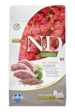 N & D Quinoa DOG Neutered Duck & Broccoli & Asp. mini 800g
