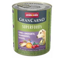 GranCarno Superfoods jahňacie, amarant, brusnice, los.olej 800 g pre psov