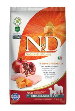 N & D GF Pumpkin DOG Adult M / L Chicken & Pomegranate 2,5kg