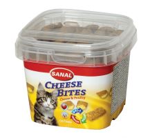 SANAL CHEESE BITES - plněný snack se sýrem, křupavý 75 g