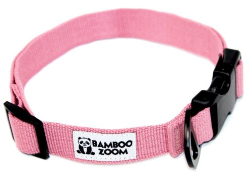 Bamboo Zoom Obojok pre psy ružový L