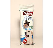 Pochúťka dentálnej TOBBY DENTAL CROSS L 100g 2ks